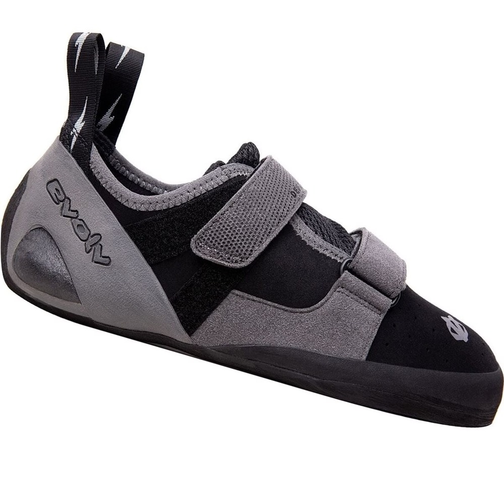 Evolv Defy Climbing Shoes Hook Loop Mens 11 Womens Black Grey EU 44.5